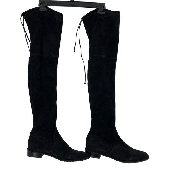 Stuart Weitzman Womens Lowland Over The Knee Boot Black Suede Stretch 9.5W 2586 - Picture 10 of 16